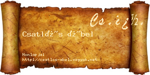 Csatlós Ábel névjegykártya